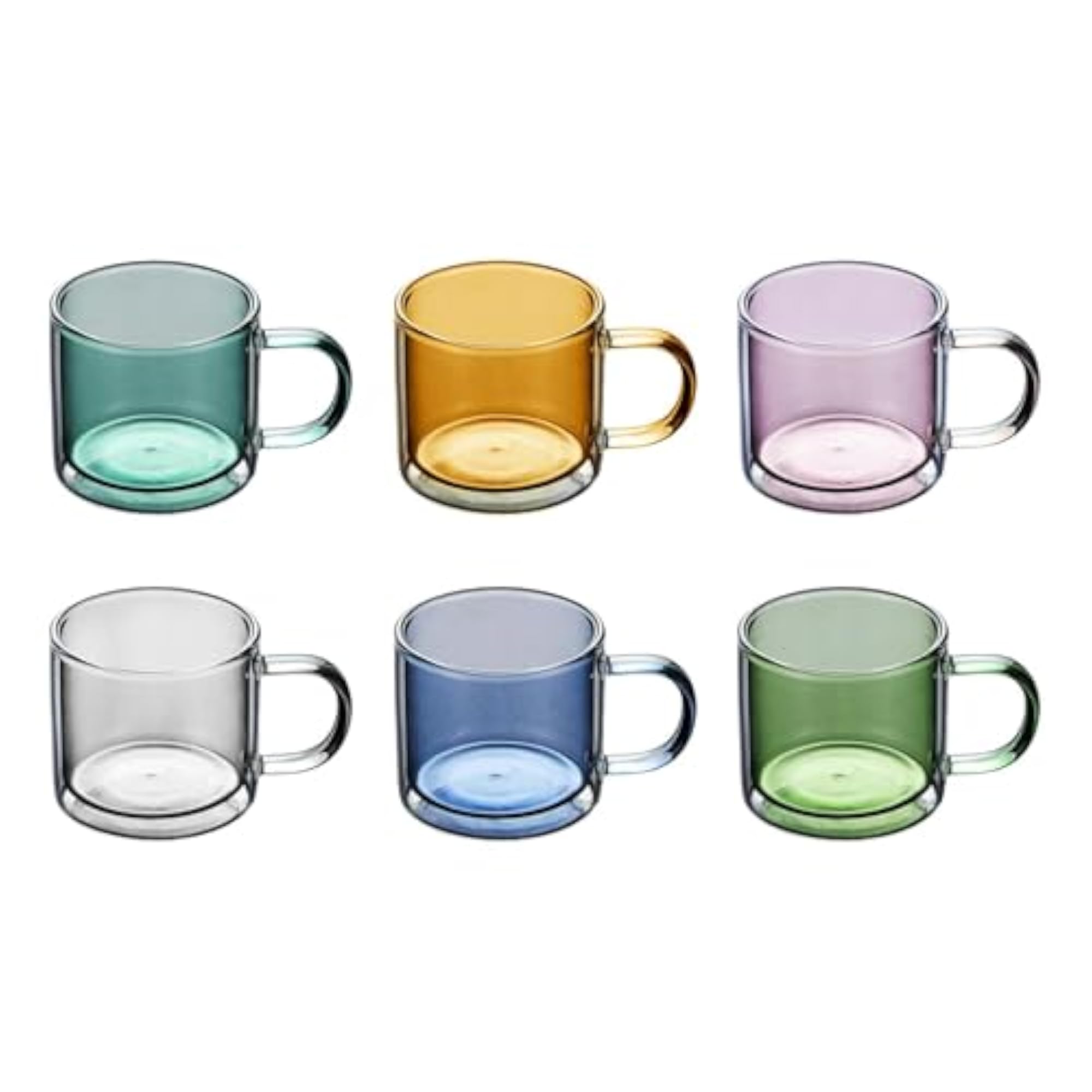 250 ml Glass Cup for Cafe, Double-Layer Drinking Cup